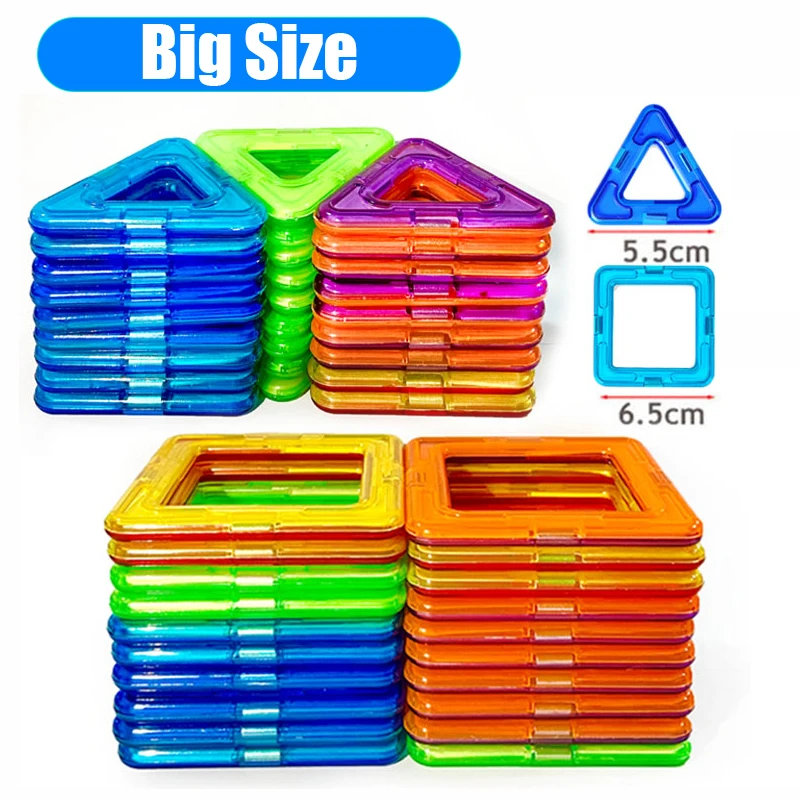 Magnetic Building Blocks Big Size and Mini Size DIY Magnets Toys for Kids Designer Construction Set Gifts for Children Toys