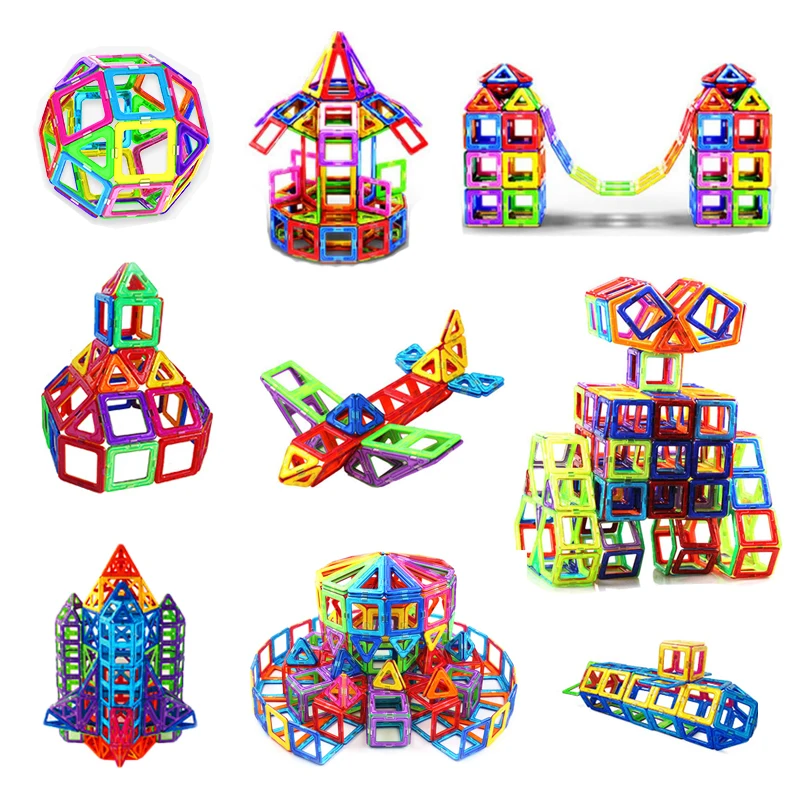 Magnetic Building Blocks Big Size and Mini Size DIY Magnets Toys for Kids Designer Construction Set Gifts for Children Toys