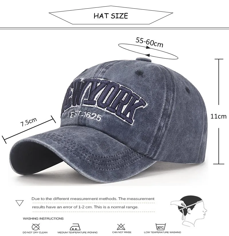 Athletic Letter Embroidery Baseball Cap Women Men Retro Washed Cotton Peaked Hat Hip Hop Trucker Dad Caps Summer Fashion Sun Hat