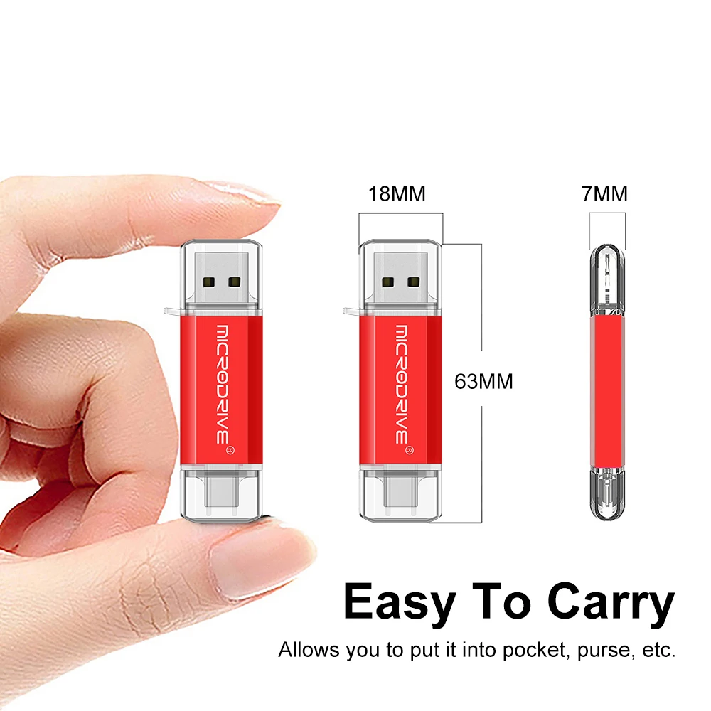 Type C USB Flash Drive OTG 2 IN 1 USB 2.0 Micro USB Pen Drive 128GB 64GB 32GB 16GB 8GB 4GB Pendrive Flash Drive