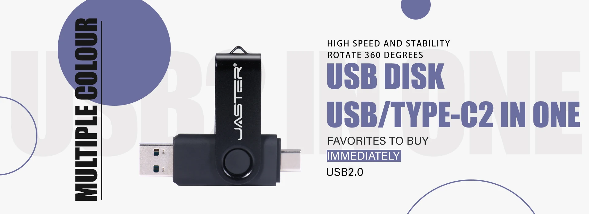 JASTER High Speed USB Flash Drive OTG Pen Drive 64gb 32gb USB Stick 16gb Rotatable Pen drive For Android Micro/PC Business gift