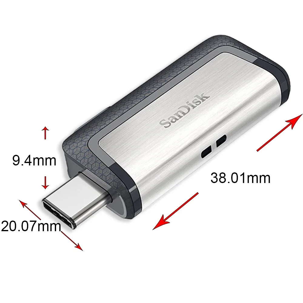 Sandisk SDDDC2 Dual Plug Flash Drive Type-C+Type A 32GB 64GB 128GB 256GB OTG USB Pen Drive USB Stick for Phone Laptop Computer