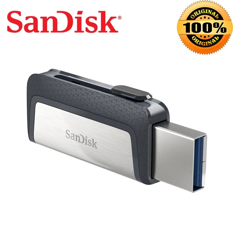 Sandisk SDDDC2 Dual Plug Flash Drive Type-C+Type A 32GB 64GB 128GB 256GB OTG USB Pen Drive USB Stick for Phone Laptop Computer