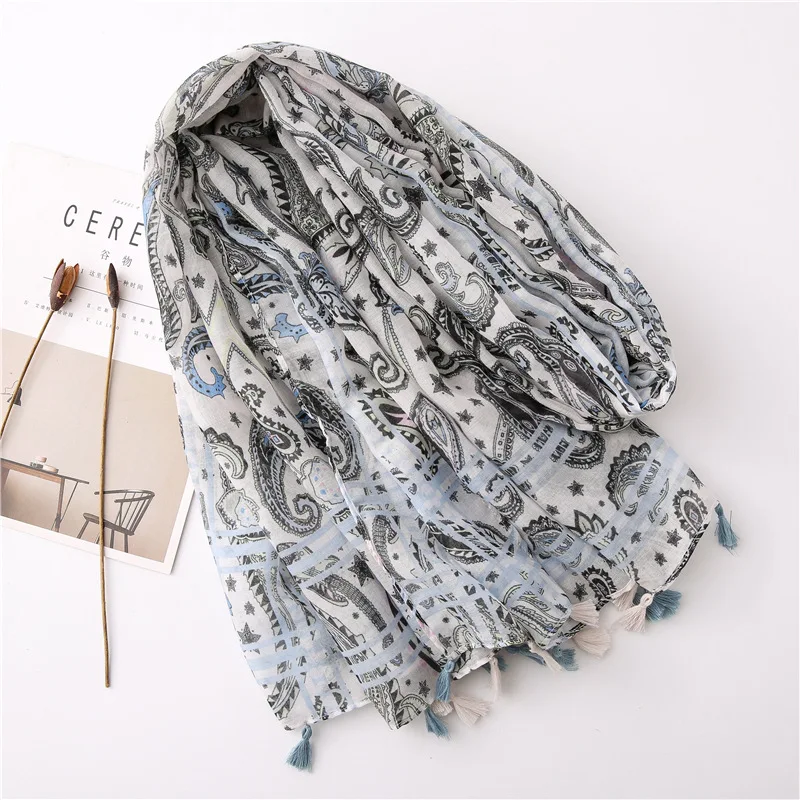 New Fashion Million Polka Floral Fringe Viscose Shawl Scarf Lady High Quality Wrap Headband Bufandas Muslim Hijab Sjaal 180*90Cm