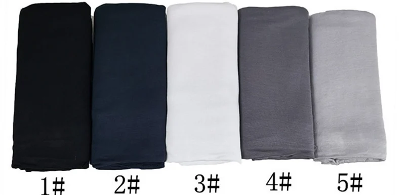 Modal Cotton Jersey Hijab Scarf Long Muslim Shawl Plain Soft Turban Tie Head Wraps For Women Africa Headband 170x60cm