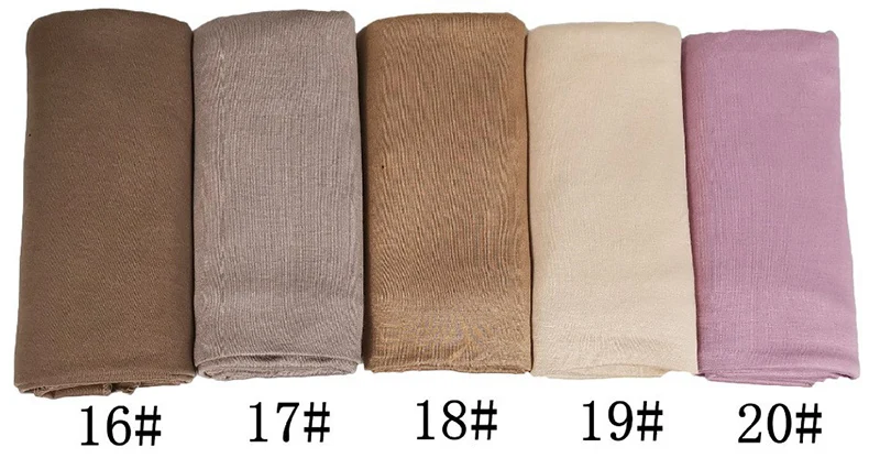 Modal Cotton Jersey Hijab Scarf Long Muslim Shawl Plain Soft Turban Tie Head Wraps For Women Africa Headband 170x60cm