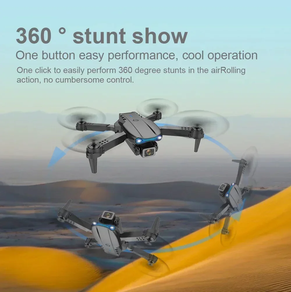 New E99Pro RC Drone 4K Professinal With Wide Angle Dual HD Camera Foldable RC Helicopter 5G WIFI FPV Height Hold Apron Sell