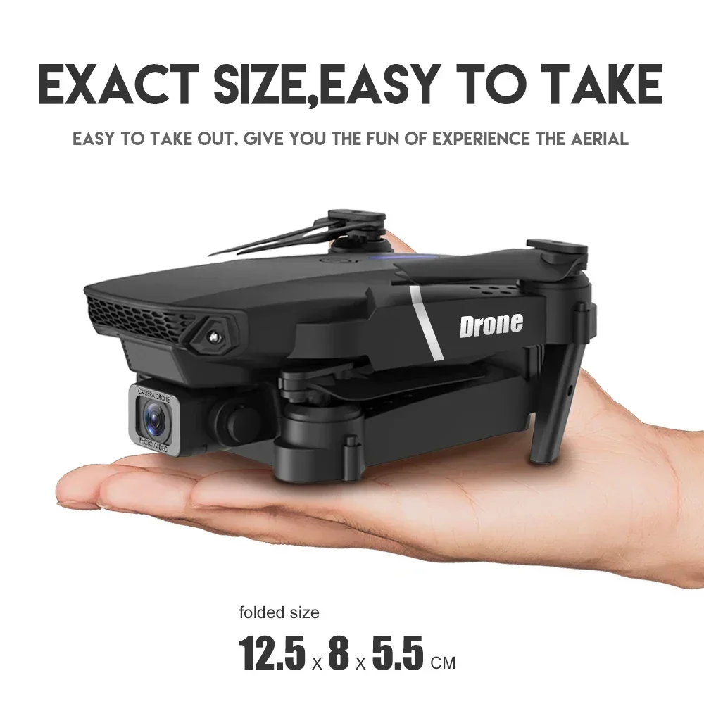 Xiaomi E88Pro RC Drone 4K Professinal With 1080P Wide Angle HD Camera Foldable Helicopter WIFI FPV Height Hold Gift Toy 2024