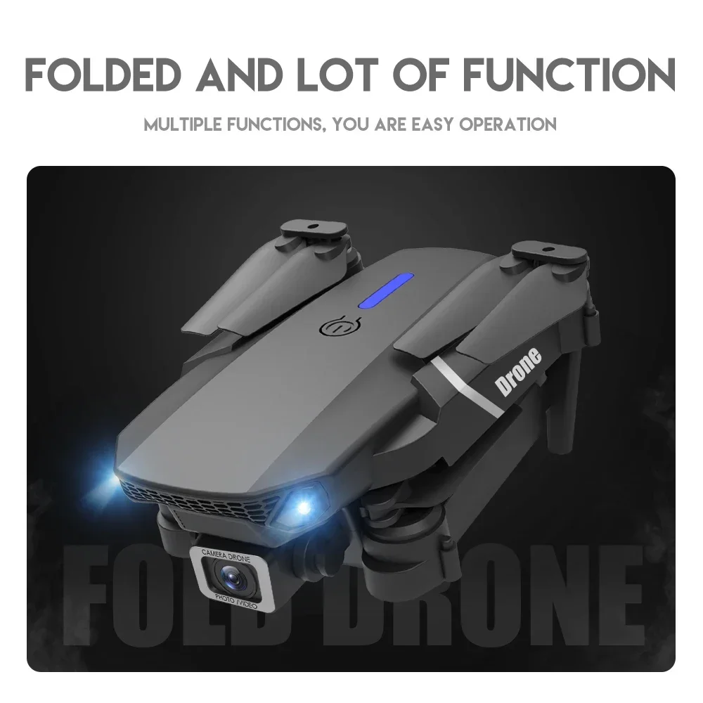 Xiaomi E88Pro RC Drone 4K Professinal With 1080P Wide Angle HD Camera Foldable Helicopter WIFI FPV Height Hold Gift Toy 2024