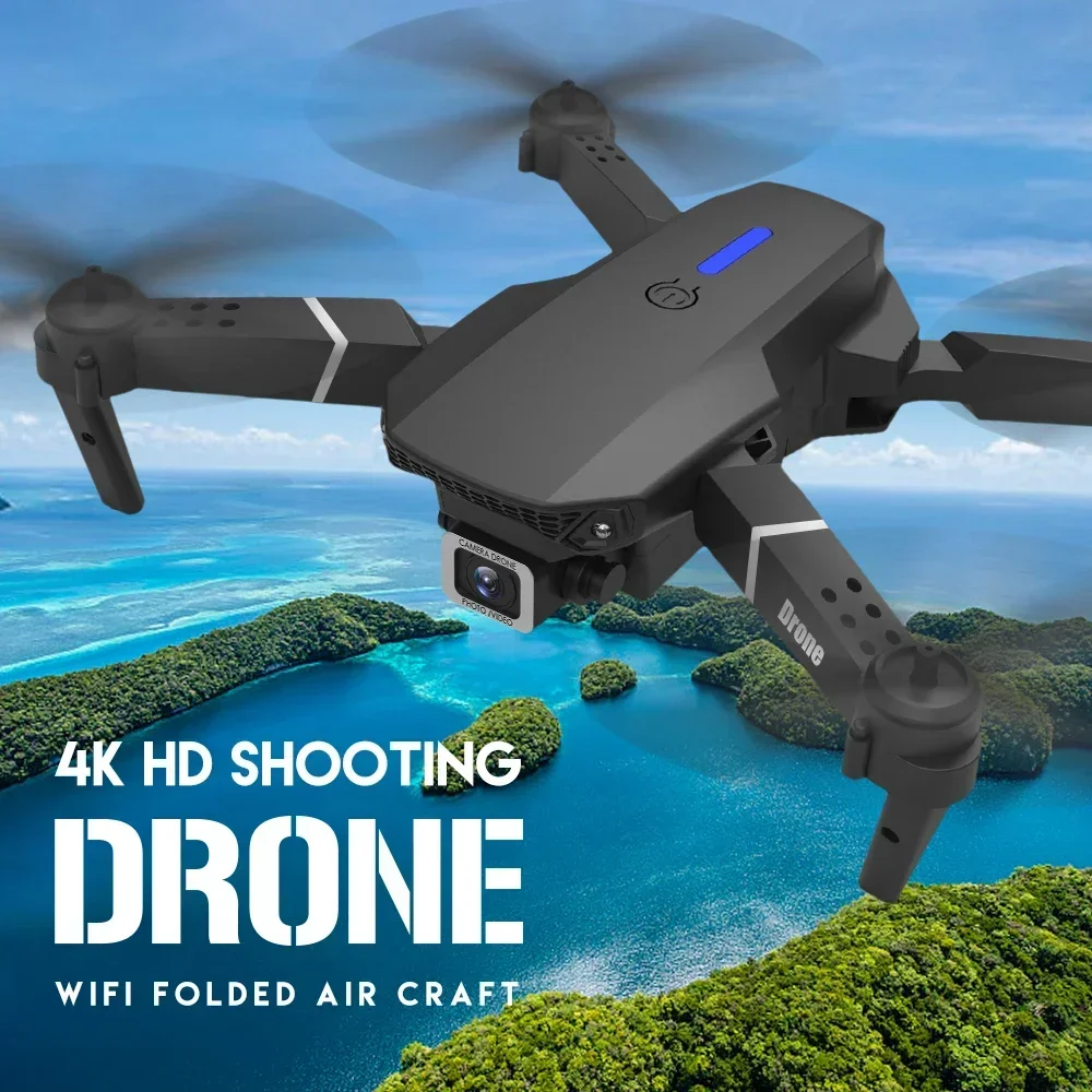 Xiaomi E88Pro RC Drone 4K Professinal With 1080P Wide Angle HD Camera Foldable Helicopter WIFI FPV Height Hold Gift Toy 2024