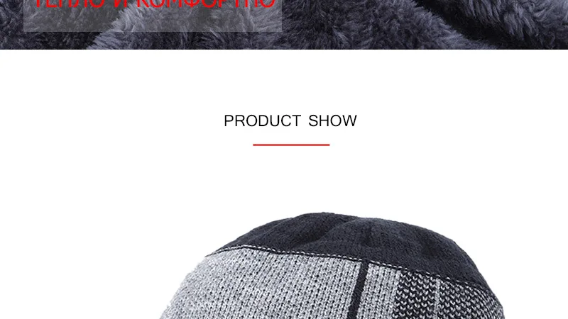 Winter New Cotton cap visor knit beanie Thicken Hedging Cap winter man caps outdoor skullies MEN LETTER GRAPHIC KNIT HAT