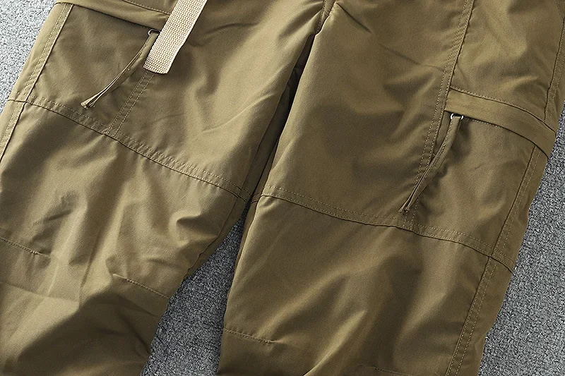 Thick Tooling Pants Waterproof Fleece Liner Cargo Pants Men Winter Outdoor Multi-pockets Loose Straight Overall Trousers S-6XL