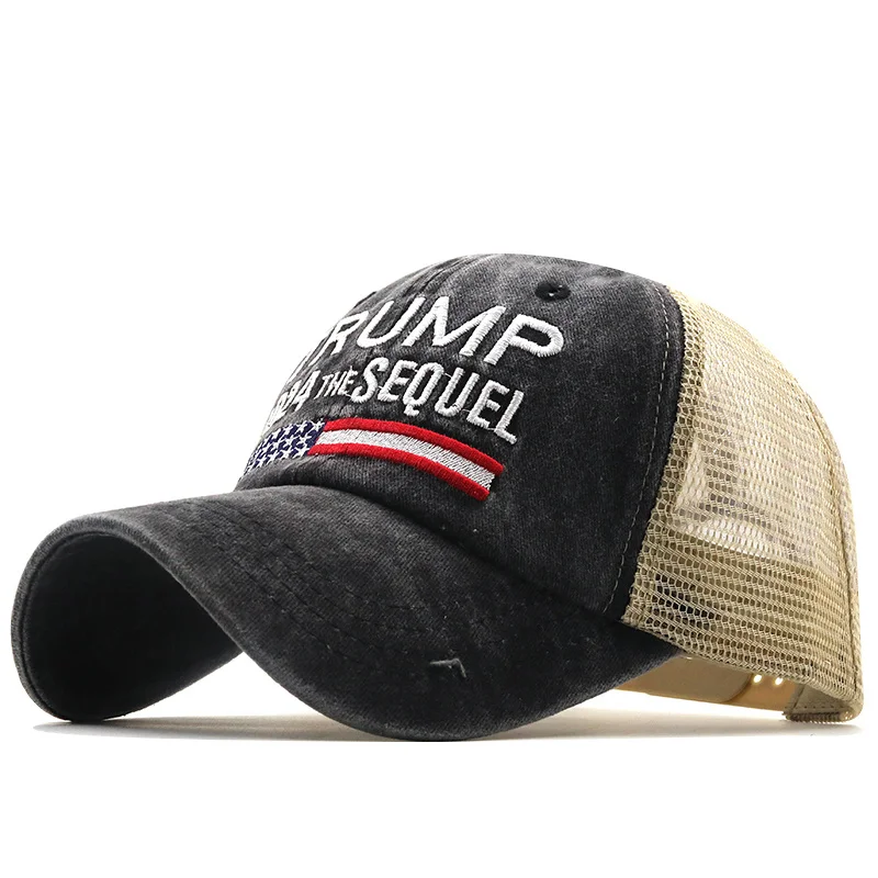 Hot Trump 2024 American Presidential Hat Make America Great Again Hat Donald Trump Republican Hat Cap MAGA Embroidered Mesh Cap