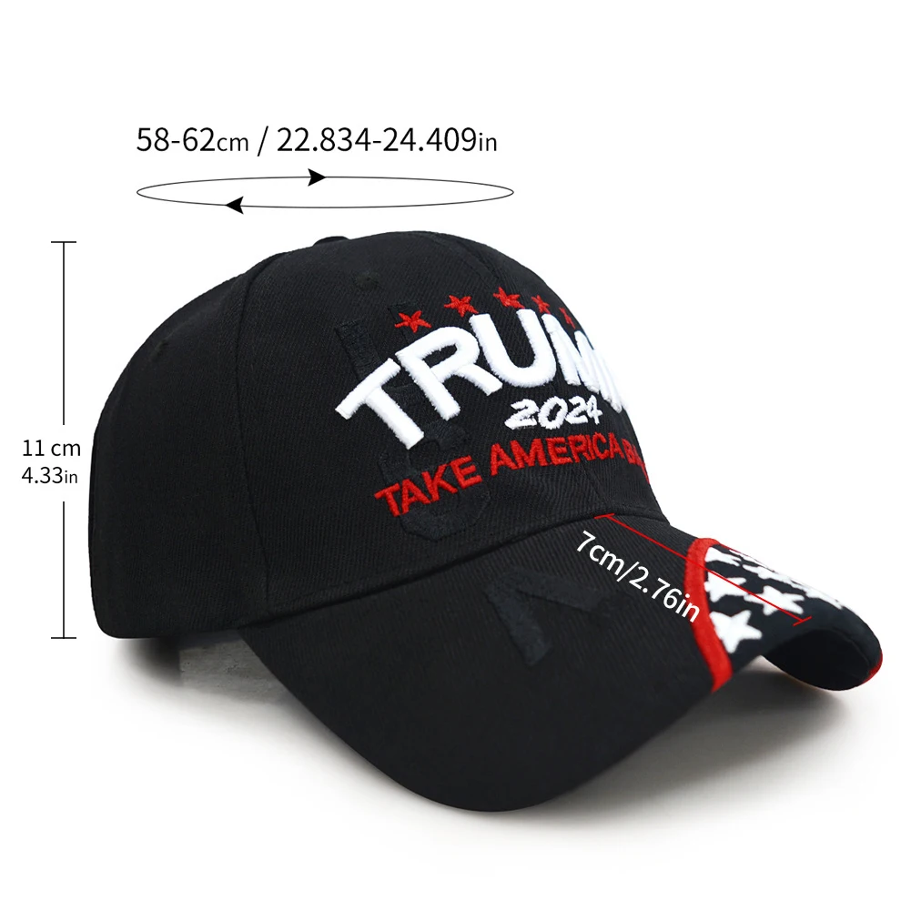 Stylish Donald Trump 2024 Cap USA Baseball Caps Keep America Great Snapback President Hat Embroidery Fashion Unisex Sunshade Hat