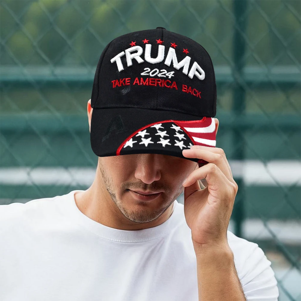 Stylish Donald Trump 2024 Cap USA Baseball Caps Keep America Great Snapback President Hat Embroidery Fashion Unisex Sunshade Hat