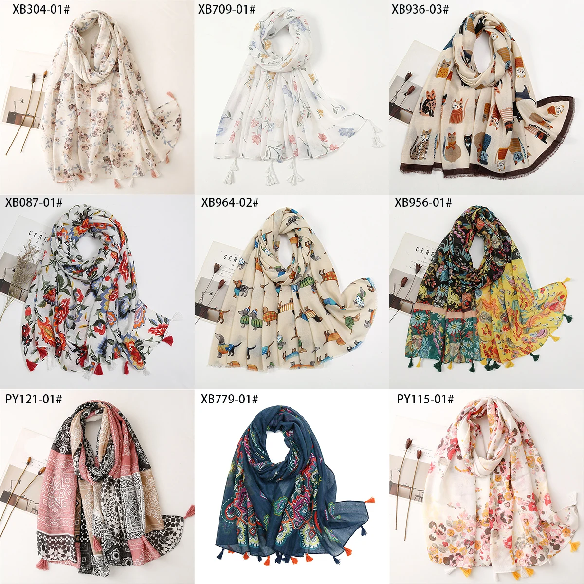 Hotsale Tassel Scarf Women Shawl Viscose Cotton Scarf Hijab Wraps 2024 Popular Muslim Hijabs Turban Headband Lady Soft Scarf