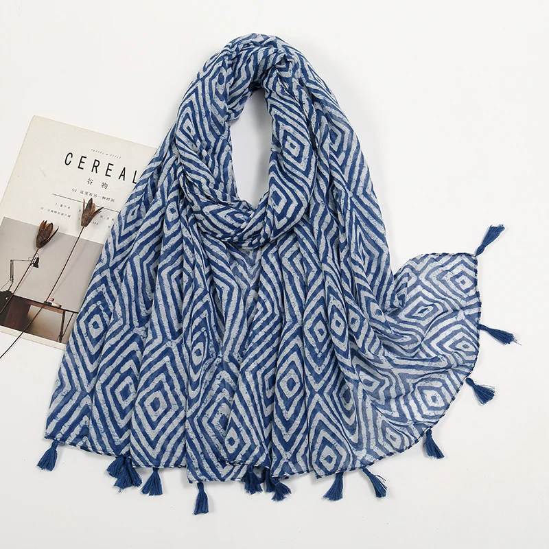 Hotsale Tassel Scarf Women Shawl Viscose Cotton Scarf Hijab Wraps 2024 Popular Muslim Hijabs Turban Headband Lady Soft Scarf