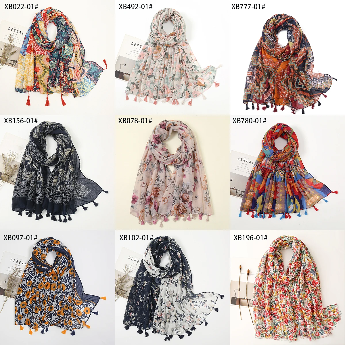 Hotsale Tassel Scarf Women Shawl Viscose Cotton Scarf Hijab Wraps 2024 Popular Muslim Hijabs Turban Headband Lady Soft Scarf